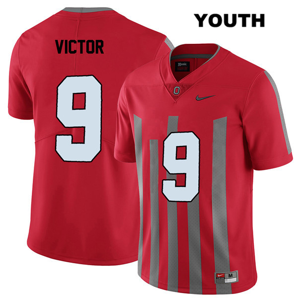 Ohio State Buckeyes Youth Binjimen Victor #9 Red Authentic Nike Elite College NCAA Stitched Football Jersey PN19F63CF